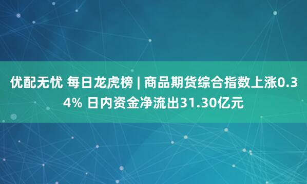 优配无忧 每日龙虎榜 | 商品期货综合指数上涨0.34% 日内资金净流出31.30亿元